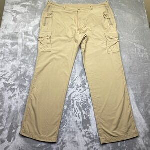 Clothing Arts Pick Pocket Proof Cargo Pants Mens Sz 40 Waist Khaki Nylon Outdoor